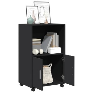 CLIHOME Mobile Office Cabinet with Storage Space, 2 Doors Rolling File Container, Kitchen Sideboard Buffet Cabinet - 1 of 4