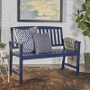 Coolbibila-Patio Benches With Back And Arm, Garden Benches Constructed From Durable Acacia Wood, Modern Garden Bench Outdoor - 3 of 4