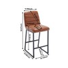 NicBex Set of 2 Bar Stools for Kitchen Island,Counter Height Bar Stools with Footrest,Bar Chairs for Dining Rooms,Kitchens,White/Coffee/Beige/Brown - 3 of 4