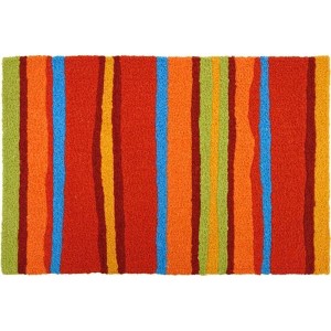 Jellybean Fiesta Stripes Rug – Colorful Indoor & Outdoor Doormat, 20"X 30" - 1 of 3