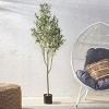 TopComfy Artificial Trees 180cm Artificial Olive Tree Tall Faux Olive Tree Olive Branches Indoor Artificial Tree for Living Room, Green, 71.75"*8"*8" - 2 of 4