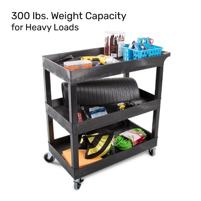 Tubstr 36" Heavy Duty Rolling Utility Cart with Locking Wheels