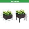 GustoWave 2pcs Planting Box Lightweight Planting Box Free Splicing Injection Planting Box for Restaurants Cafes Gardens Patios Balconies Brown - 2 of 4
