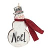Joy & Noel Snowman Ornaments – 7.25"H Metal Scarf Accented Christmas Tree Decor (Set of 6) By Melrose - 4 of 4