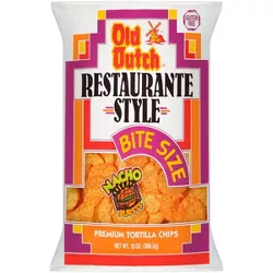 Old Dutch Restaurante Bite Size Nacho Tortilla Chips - 13oz