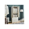 HomeStock Emma Two-Door Wood Closet with Two Drawers and Hanging Bars in White - 4 of 4