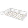 Ridstar 77.5  in. W Children's Twin Bed with Safety Rails and Door-White - 3 of 4