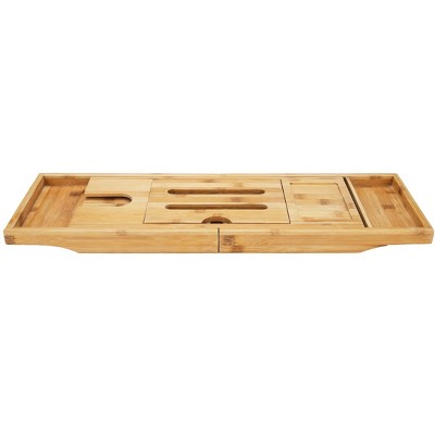 Mind Reader Premium Extendable Bamboo Bath Caddy Bamboo Target