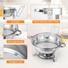 MilleLoom Chafing Dish Buffet Set , 5QT Food Servers and Warmers Stainless Steel Round Chafing Dishes with Glass Lid & Lid Holder for Parties - 4 of 4