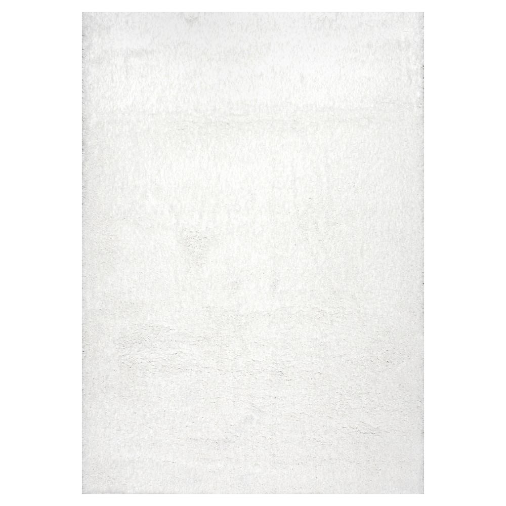 4'x6' Gynel Cloudy Shag Area Rug Snow White- nuLOOM