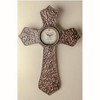 Manual Woodworkers and Weavers Antique Bronze Cross Wall Clock, 13.5 x 20.5 Inches, Decorative Religious Wall Timepiece with Vintage Finish - 2 of 3