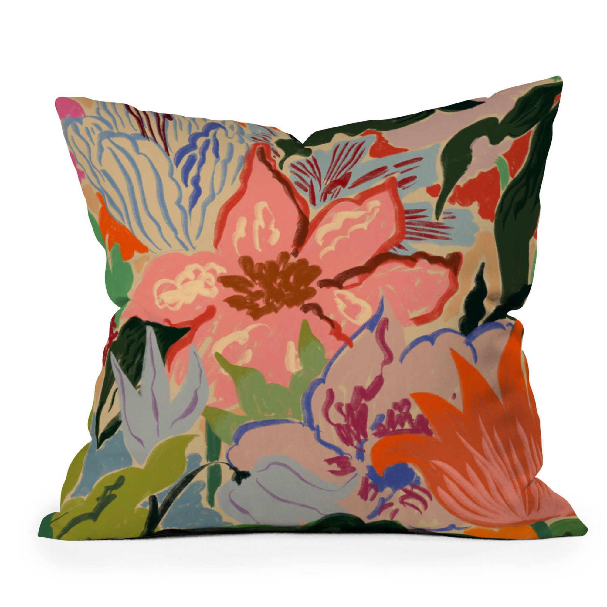 Summer Bouquet Square Throw Pillow