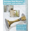 DOMETOUR Magnetic Door Stopper 2 Pack, Stainless Steel Door Holder, Adhesive & Screws, Wall/Floor Mount, Gold - 2 of 4