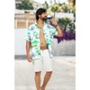 LA LEELA Men's Hawaiian Shirts Short Sleeve Button Down Shirt Mens Shirts Casual Vacation Party Caribbean Shirts for Men XXL Cerulean, Landscape - 4 of 4