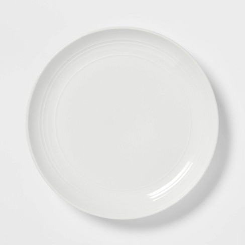 10inch Ceramic White Plate with Stand - 1pc