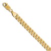 Black Bow Jewelry Men's 6.75mm 14k Yellow Gold Beveled Solid Curb Chain Bracelet - 3 of 4