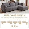 VYNXARIA Multi-Module Combination Style Sofa for Living Room,Modern Minimalist Corduroy Combination Sofa with 2 Comfort Cushions,Gray,two sets - 4 of 4