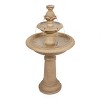 Alpine Corporation 42" Ivory Pineapple Tiered Fountain: Outdoor Garden Water Feature, Electric Cement Fountain - 4 of 4