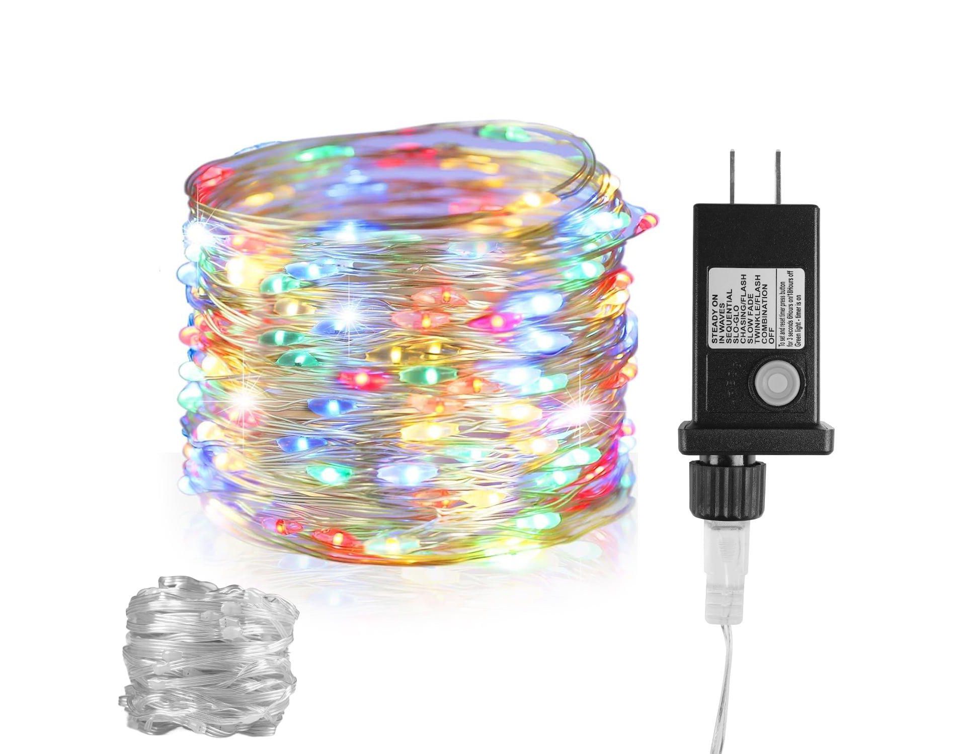 Swtroom 98FT and 300LED Fairy Lights, IP67 Waterproof String Lights, 8 Lighting Modes for Indoor Outdoor House Holiday Decoration