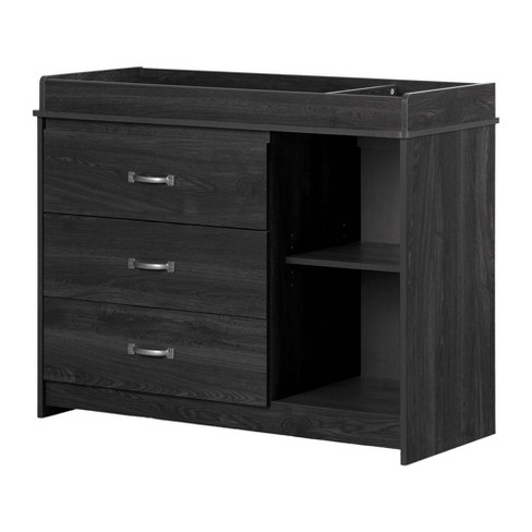 Black changing table with drawers online