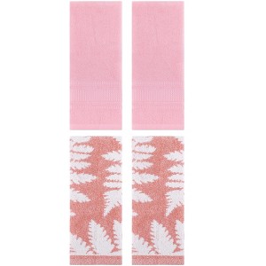 REGALWOVEN 4 Pcs Cotton Soft Absorbent Decorative Hand Towels for Bathroom Kitchen 13 x 29 Inch - 1 of 4