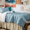 Bedsure | 2/3 Pcs Floral Printed Reversible Sage Green Comforter Set Queen Size Soft Designed Plants Pattern Bedding Set - 2 of 4
