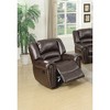 Bonded Leather Manual Glider Recliner Chair with Nailhead Studs and Comfortable Cushion - 2 of 4