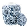 Storied Home Decorative Ceramic Ginger Jar with Lid, Blue and White - 4 of 4