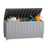 Keter 90 gal Novel Resin Deck Box Gray: Weatherproof Outdoor Storage, Lockable Lid - 2 of 4