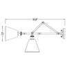 Gayson Industrial Style 1-Light Wall Sconce - Adjustable Steel Design for Custom Lighting - 3 of 4
