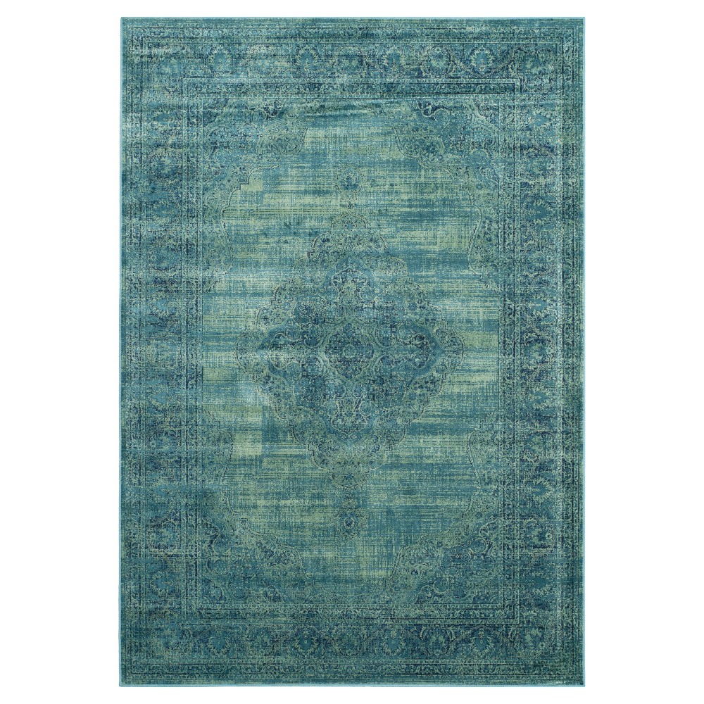 Turquoise Adalene Vintage Inspired Rug (6'7inx9'2in) - Safavieh