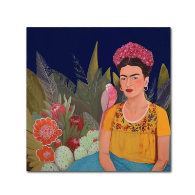 Frida Kahlo Floral Abstract Canvas Art Print