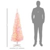 NAYSAYE 5FT Slim Douglas Fir Artificial Christmas Tree with 294 Branch Tips Full Tree for Home Office Party, Pink, 18"*18"*59" - 3 of 4
