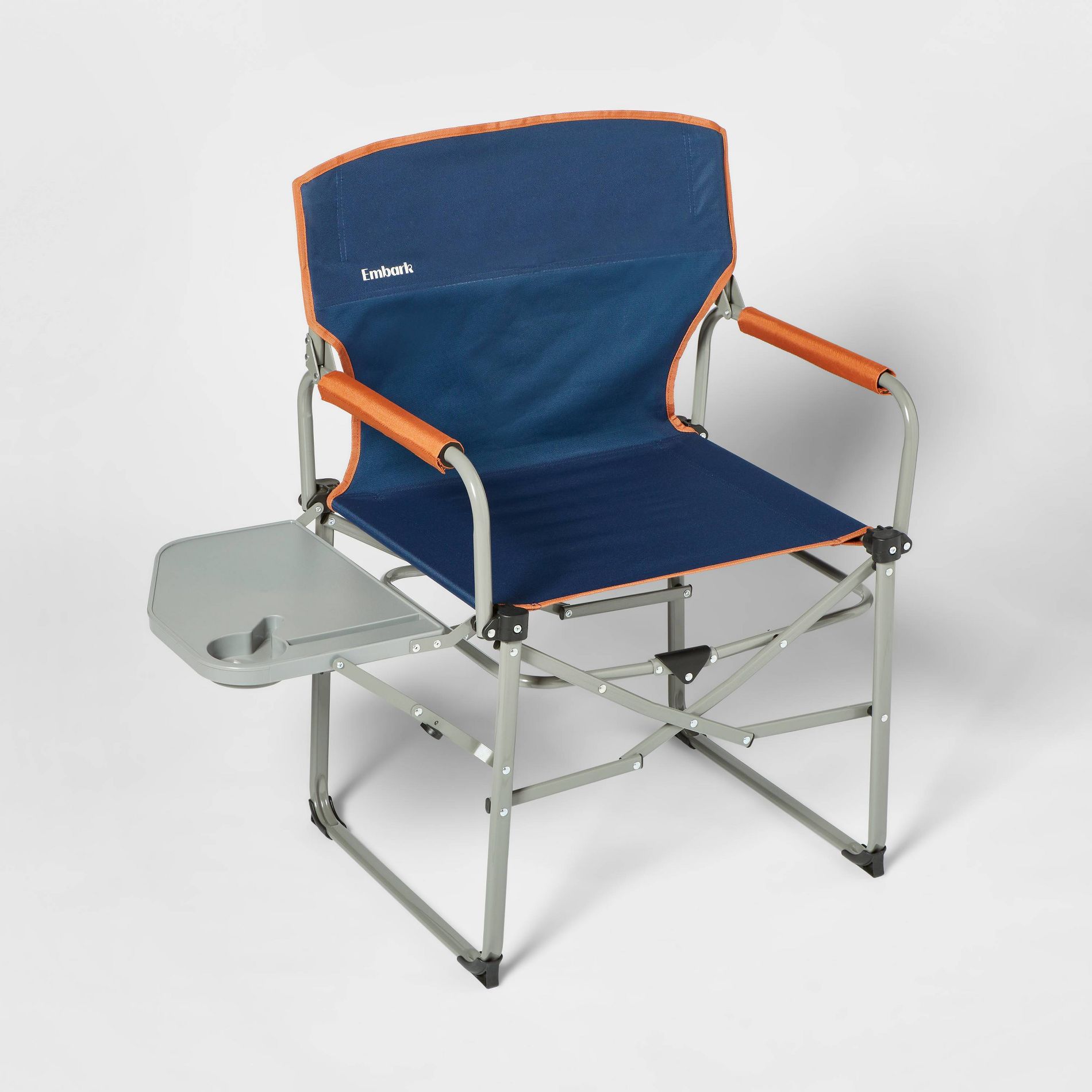 Compact Directors Outdoor Portable Camp Chair - Embark™: Foldable Steel Frame, Armrests