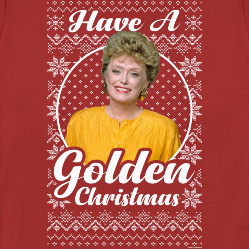 Women's The Golden Girls Ugly Christmas Blanche Portrait T-Shirt, 2 of 5