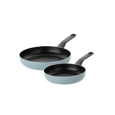 BergHOFF Balance Non-Stick Ceramic Frying Pan 9.5 and Nylon Turner Set, Recycled Material - Sage