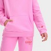 Kids' Fleece 'Hey Today is a Good Day' Hoodie Sweatshirt - Cat & Jack™ Pink - 2 of 4
