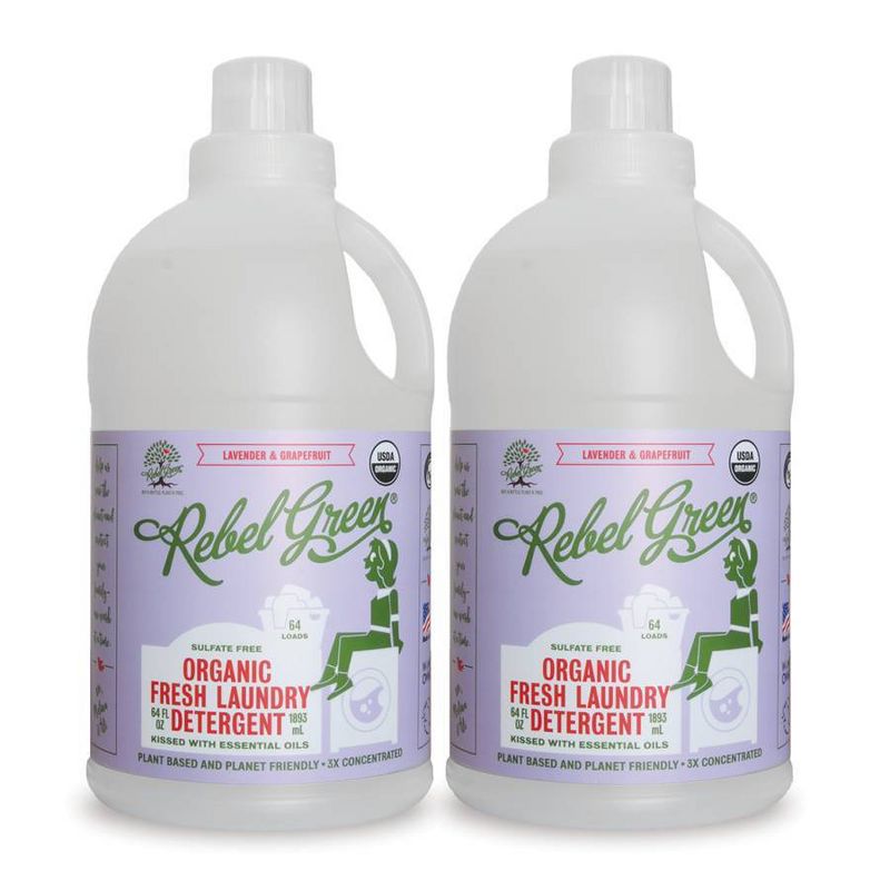 Rebel Green Lavender &#38; Grapefruit Laundry Detergent - 64oz/2ct, 1 of 4