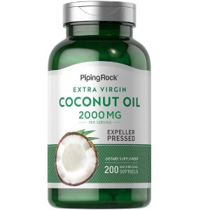 Piping Rock Coconut Oil 2000mg | 200 Softgels - 1 of 2