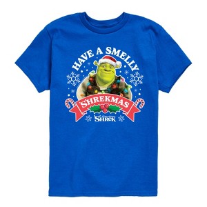 Boys' - Shrek - Have a Smelly Shrekmas Short Sleeve Graphic T-Shirt - 1 of 4