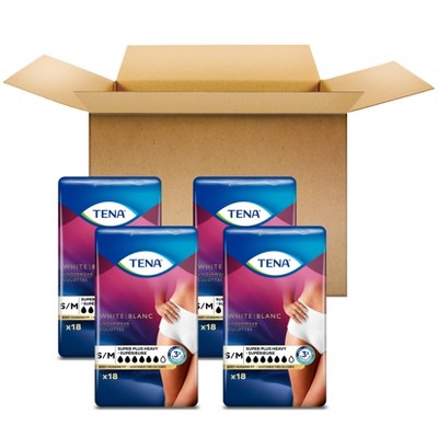 TENA Incontinence Underwear for Women - Super Plus Absorbency - S/M - 72ct