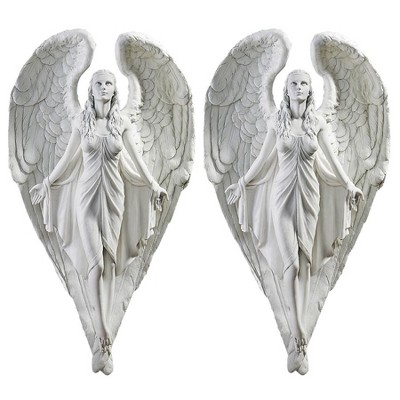 Design Toscano Spiritual Path Angel Wall Sculpture: Set of 2