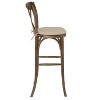 Flash Furniture HERCULES Series Dark Antique Wood Cross Back Barstool with Cushion - 4 of 4