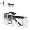 Skyzone Wooden Rabbit Hutch with Run, Lockable Doors & Removable Tray - Indoor/Outdoor Guinea Pig - 2 of 4