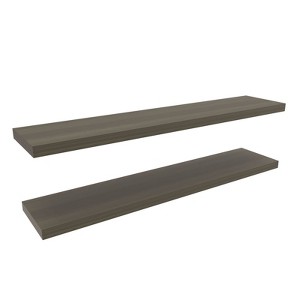 SEVOBAL Utility Storage Shelves Modern Floating Wall Set with Simple Design and Wide-Ranging Use for Living Room, Olive, 9.8"*47"*1.5" - 1 of 4