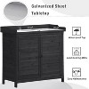 MOEPISY Outdoor 39 Inch Potting Bench Table, Black - 4 of 4