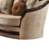 91" Ernestine Sofa Tan Fabric/Black - Acme Furniture: Traditional Design, Wood Trim, Bun Leg, Pocket Coil - 3 of 4