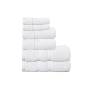 Home Weavers Elegance Essentials 550GSM 100% Cotton Zero Twist Super Absorbent Bath Towel Set - 1 of 4