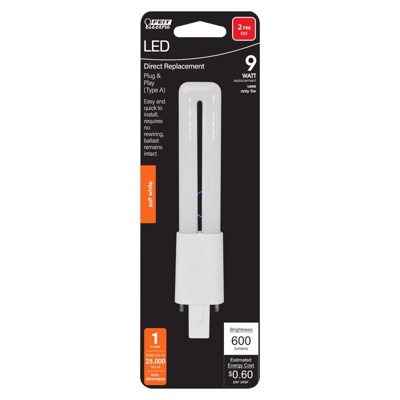 Feit Electric PL G23 LED Tube Light Soft White 9 Watt Equivalence 1 pk
