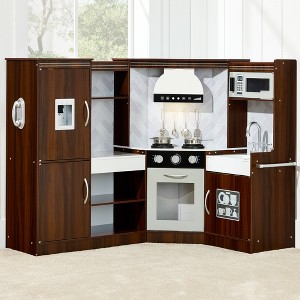 Best Choice Products Pretend Play Corner Kitchen, Ultimate Wooden Toy Set for Kids w/ 6 Accessories - 1 of 4